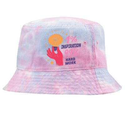 Inspiration And Hard Work Tie-Dyed Bucket Hat