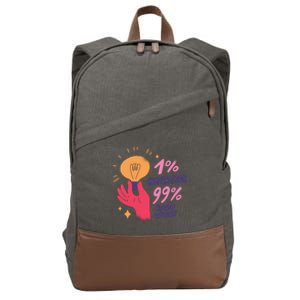 Inspiration And Hard Work Cotton Canvas Backpack