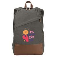Inspiration And Hard Work Cotton Canvas Backpack