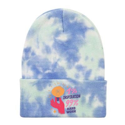 Inspiration And Hard Work Tie Dye 12in Knit Beanie