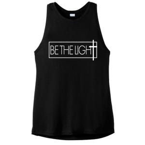 Inspirational Be The Light Ladies PosiCharge Tri-Blend Wicking Tank