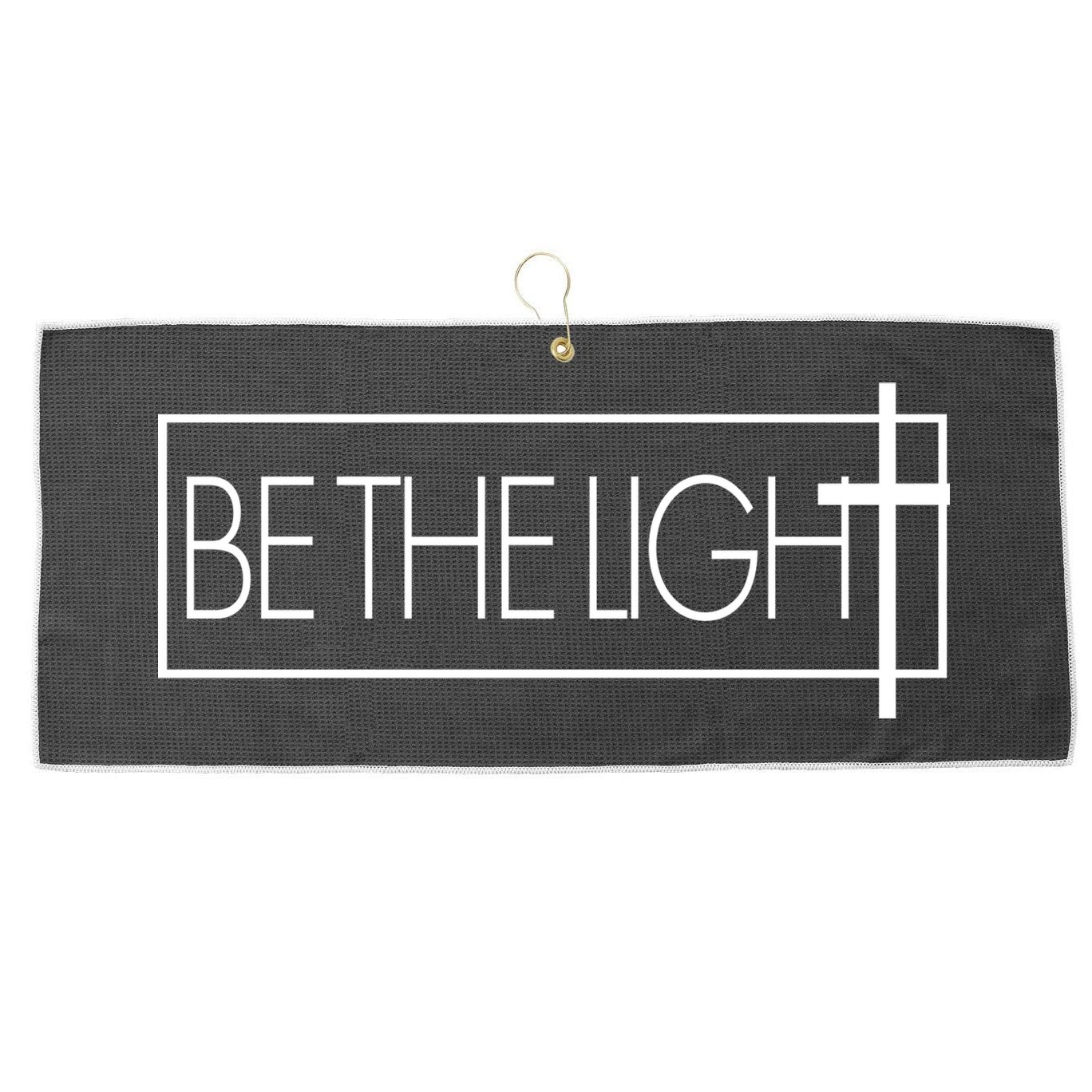 Inspirational Be The Light Large Microfiber Waffle Golf Towel