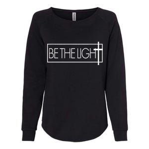 Inspirational Be The Light Womens California Wash Sweatshirt