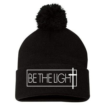 Inspirational Be The Light Pom Pom 12in Knit Beanie