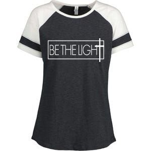 Inspirational Be The Light Enza Ladies Jersey Colorblock Tee