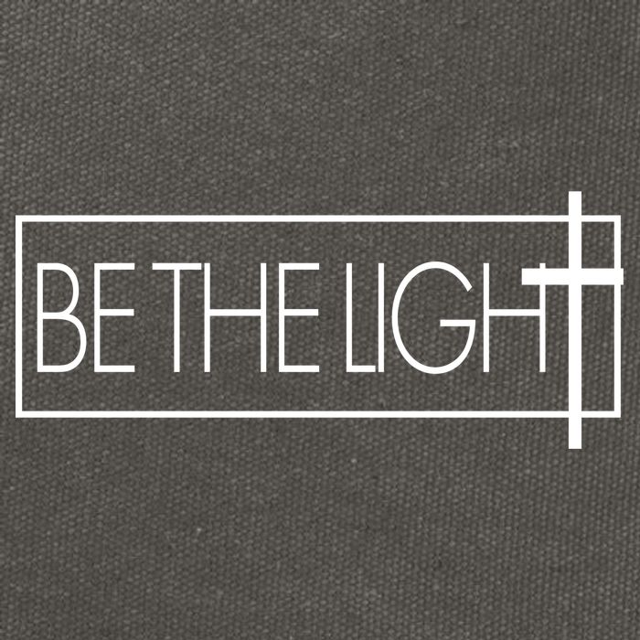 Inspirational Be The Light Cotton Canvas Backpack