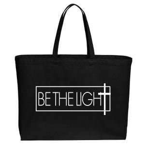 Inspirational Be The Light Cotton Canvas Jumbo Tote