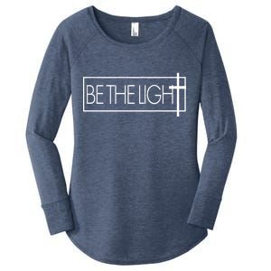 Inspirational Be The Light Women's Perfect Tri Tunic Long Sleeve Shirt