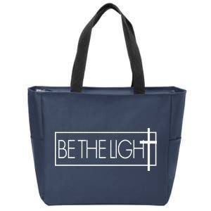 Inspirational Be The Light Zip Tote Bag