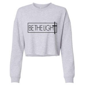 Inspirational Be The Light Cropped Pullover Crew