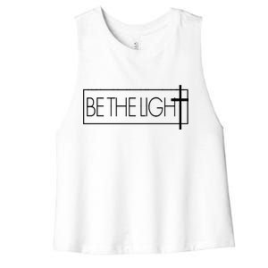 Inspirational Be The Light Women's Racerback Cropped Tank