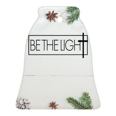 Inspirational Be The Light Ceramic Bell Ornament