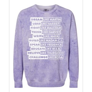 Inspirational Black History Figures Colorblast Crewneck Sweatshirt