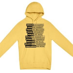 Inspirational Black History Figures Premium Pullover Hoodie