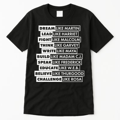Inspirational Black History Figures Tall T-Shirt