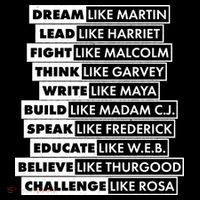 Inspirational Black History Figures Drawstring Bag