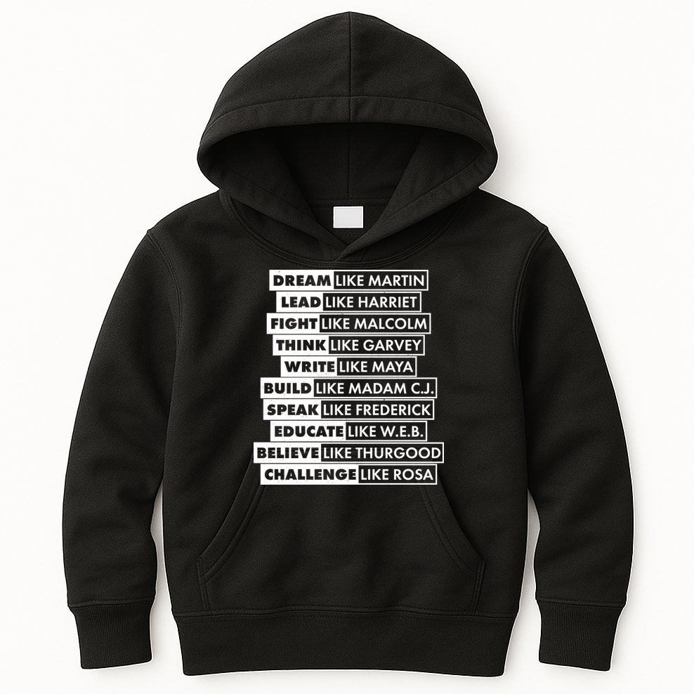 Inspirational Black History Figures Kids Hoodie