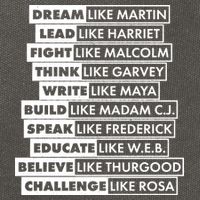 Inspirational Black History Figures Cotton Canvas Backpack