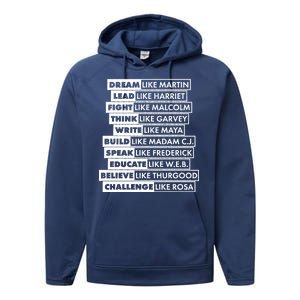 Inspirational Black History Figures Performance Fleece Hoodie