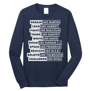 Inspirational Black History Figures Long Sleeve Shirt