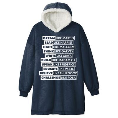 Inspirational Black History Figures Hooded Wearable Blanket