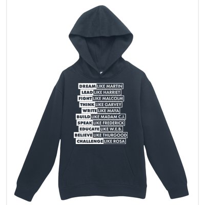 Inspirational Black History Figures Urban Pullover Hoodie