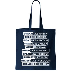 Inspirational Black History Figures Tote Bag