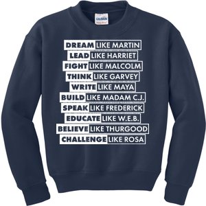 Inspirational Black History Figures Kids Sweatshirt