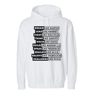 Inspirational Black History Figures Garment-Dyed Fleece Hoodie