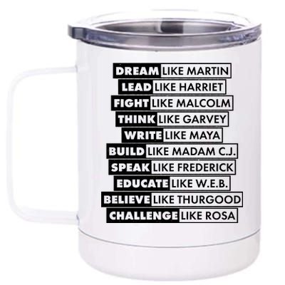 Inspirational Black History Figures 12 oz Stainless Steel Tumbler Cup