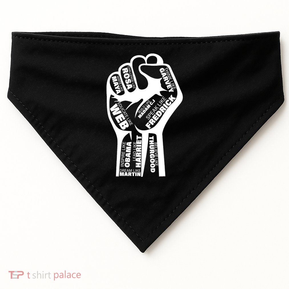 Inspirational Black History Fist USA-Made Doggie Bandana