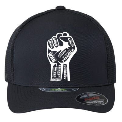 Inspirational Black History Fist Flexfit Unipanel Trucker Cap