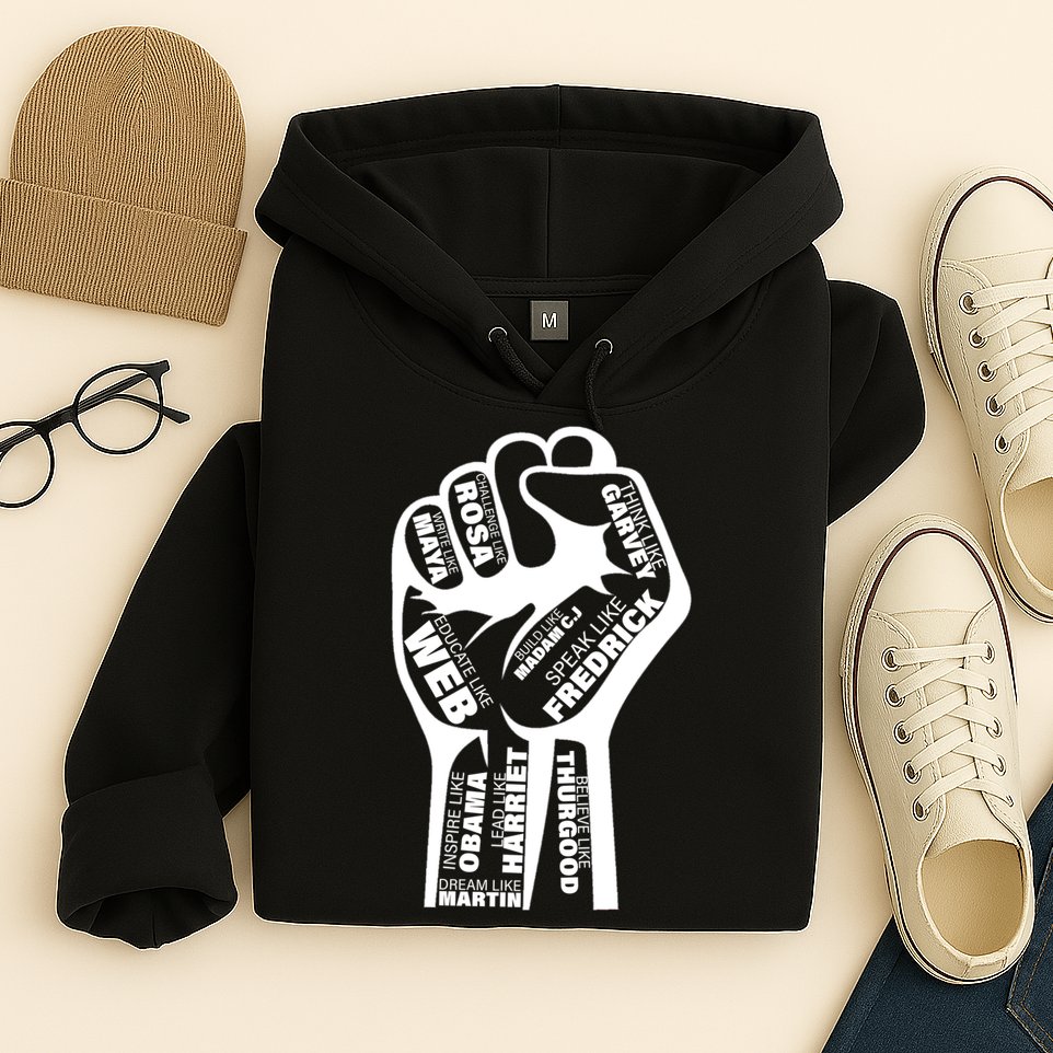 Inspirational Black History Fist Hoodie