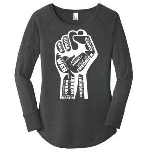 Inspirational Black History Fist Women's Perfect Tri Tunic Long Sleeve Shirt