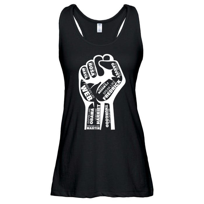 Inspirational Black History Fist Ladies Essential Flowy Tank