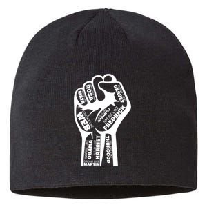 Inspirational Black History Fist Sustainable Beanie