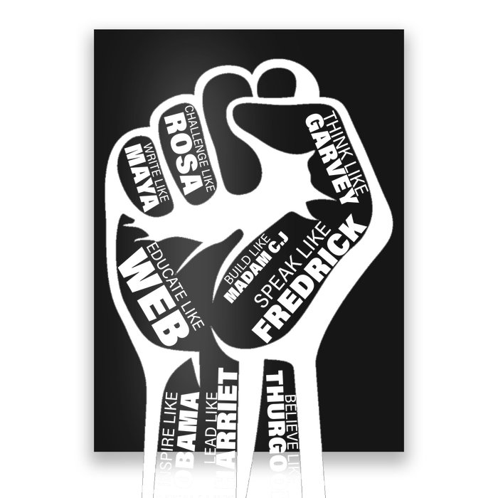 Inspirational Black History Fist Poster