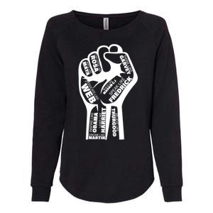 Inspirational Black History Fist Womens California Wash Sweatshirt