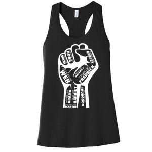 Inspirational Black History Fist Women's Racerback Tank