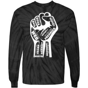 Inspirational Black History Fist Tie-Dye Long Sleeve Shirt