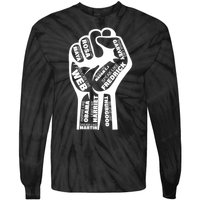 Inspirational Black History Fist Tie-Dye Long Sleeve Shirt