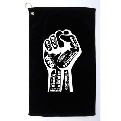 Inspirational Black History Fist Platinum Collection Golf Towel