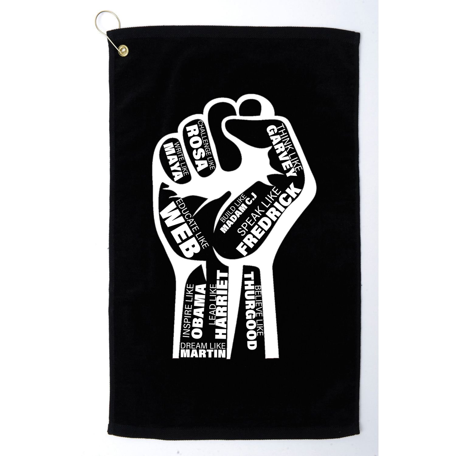 Inspirational Black History Fist Golf Towel