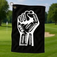 Inspirational Black History Fist Golf Towel