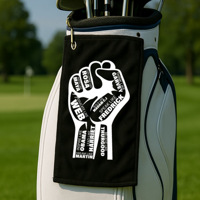 Inspirational Black History Fist Golf Towel