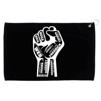 Inspirational Black History Fist Grommeted Golf Towel