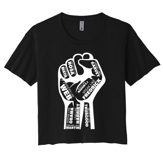 Inspirational Black History Fist Crop Top
