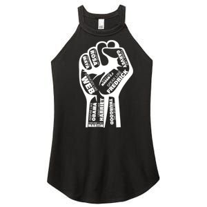 Inspirational Black History Fist Women’s Perfect Tri Rocker Tank