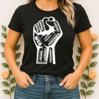 Inspirational Black History Fist Womens T-Shirt