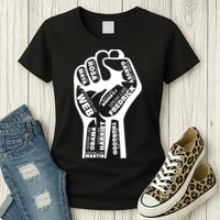 Inspirational Black History Fist Womens T-Shirt